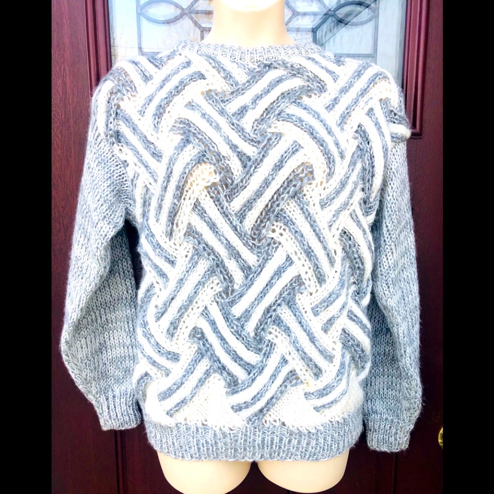 Vintage Oversized Chunky Soft Ski Sweater Gray S